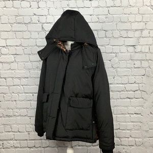 NWT Black & Leopard XL Halogen Coat